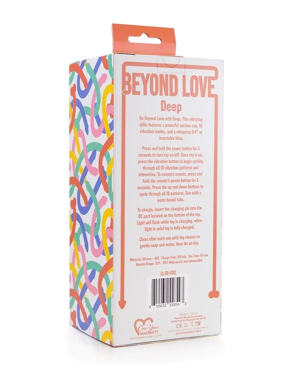 Beyond Love - Deep Vibrating Dildo W/ Remote ALT6 view Color: OR
