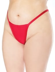 Front view of SEDUCE RED PLUS SIZE G-STRING