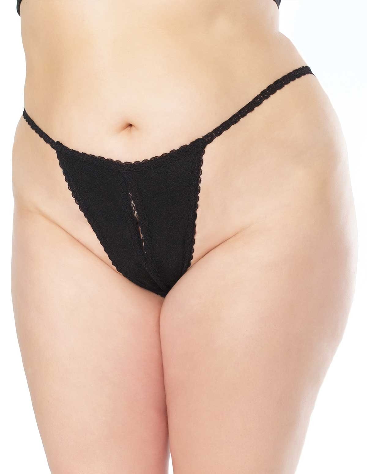 alternate image for Crotchless Plus Size Thong