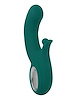 Additional GREEN view of product MYSTY - THRUSTING VIBE WITH CLITORAL STIMULATOR with color code GR