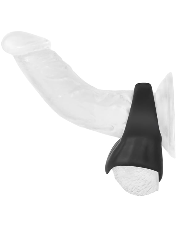 Enhancements - Beginners Cock Ring And Ball Stretcher ALT4 view Color: BK