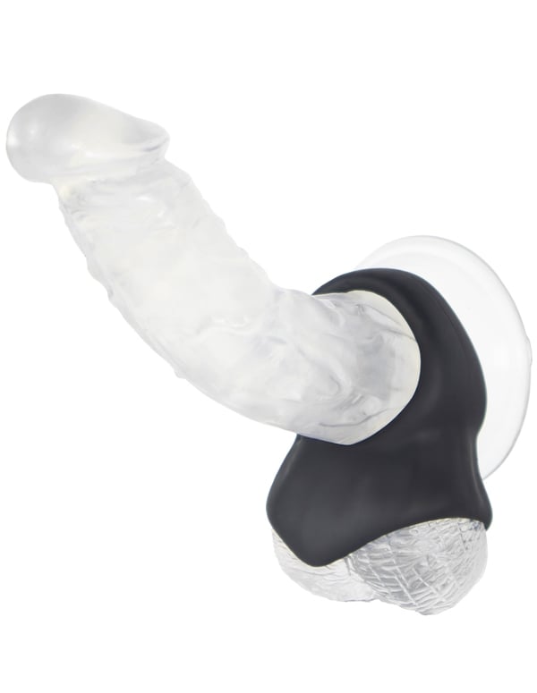 Enhancements - Beginners Cock Ring And Ball Stretcher ALT5 view Color: BK