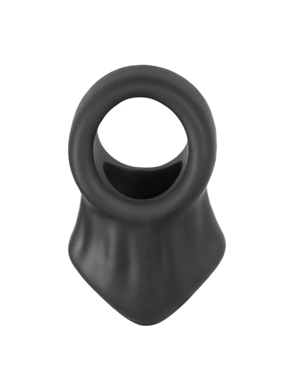 Enhancements - Beginners Cock Ring And Ball Stretcher default view Color: BK