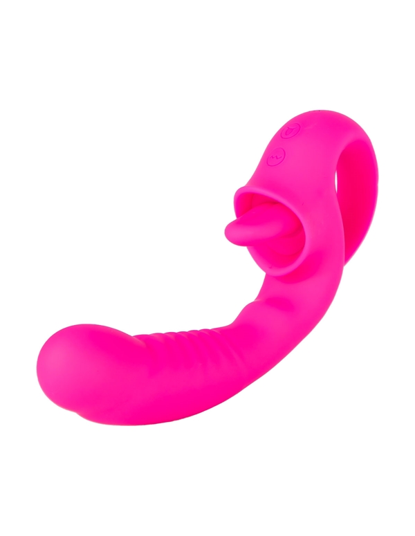 ME TIME - DUAL STIMULATOR W/ TONGUE ALT4 view Color: PK