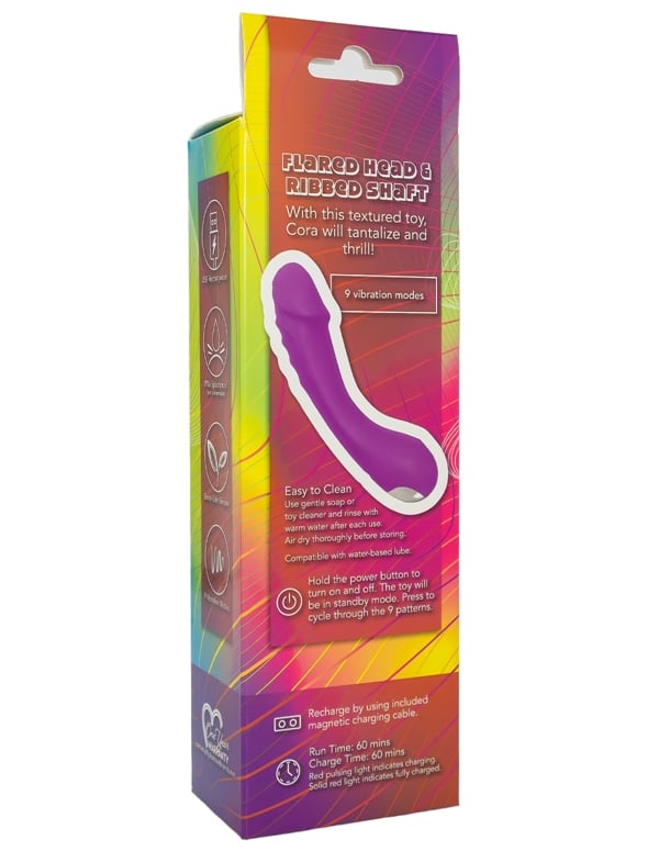 Loveland Toys - Cora Ribbed Vibrator ALT7 view Color: PR