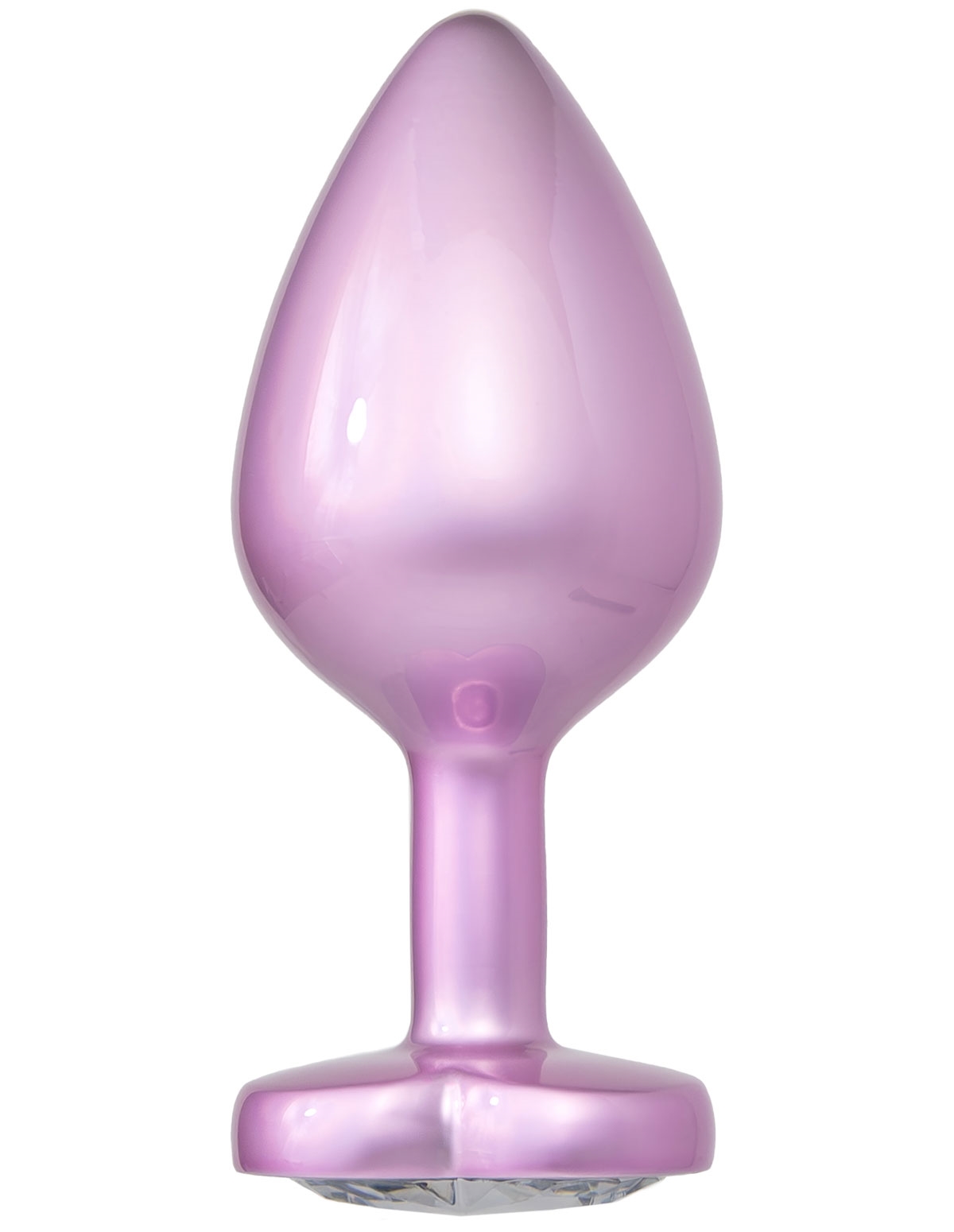 alternate image for FEM GEM - HOLOGRAPHIC EDITION - PINK PLUG W/ CLEAR HEART GEM BASE