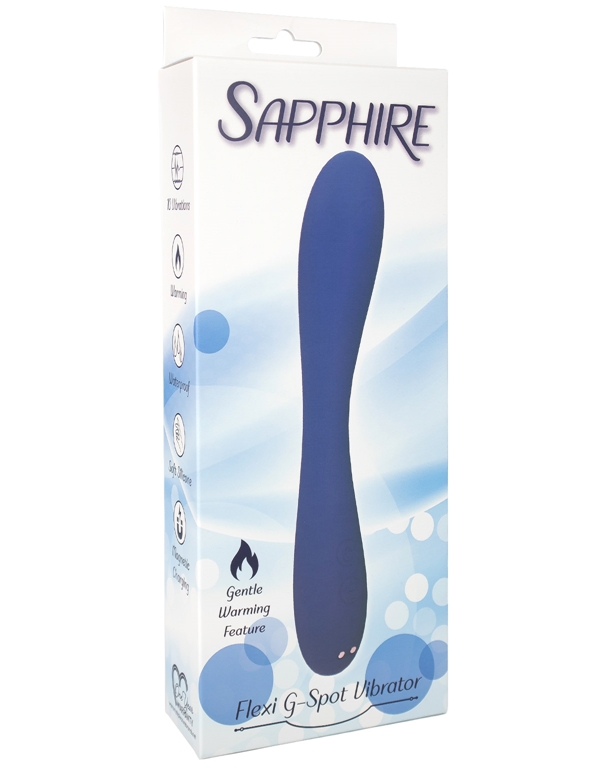 SAPPHIRE - FLEXI G-SPOT VIBRATOR ALT4 view Color: BL