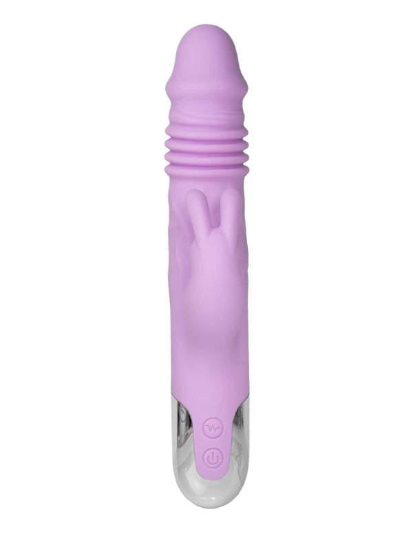 BAKE MY CAKE - LAVENDER MACARONS BEADED THRUSTING VIBRATOR ALT2 view Color: PR