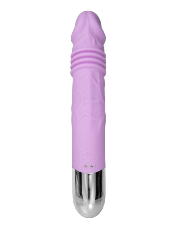 BAKE MY CAKE - LAVENDER MACARONS BEADED THRUSTING VIBRATOR ALT3 view Color: PR