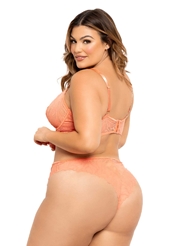 Alternate back view of DARLA LACE PLUS SIZE TEDDY