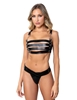 Additional BLACK view of product NOVA 2PC VEGAN LEATHER BRA AND THONG with color code BK