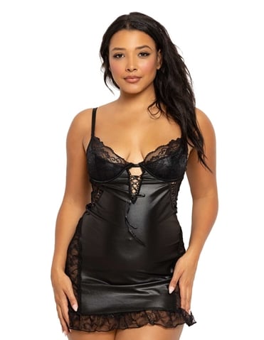 STELLA SATIN AND LACE CHEMISE - 11628-06000
