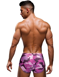 Alternate back view of ENVY PINK CAMO TRUNKS W/ DOG TAG