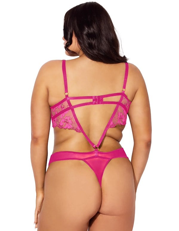 Nova Blacklight Plus Size Teddy ALT1 view Color: PK