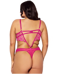 Alternate back view of NOVA BLACKLIGHT PLUS SIZE TEDDY