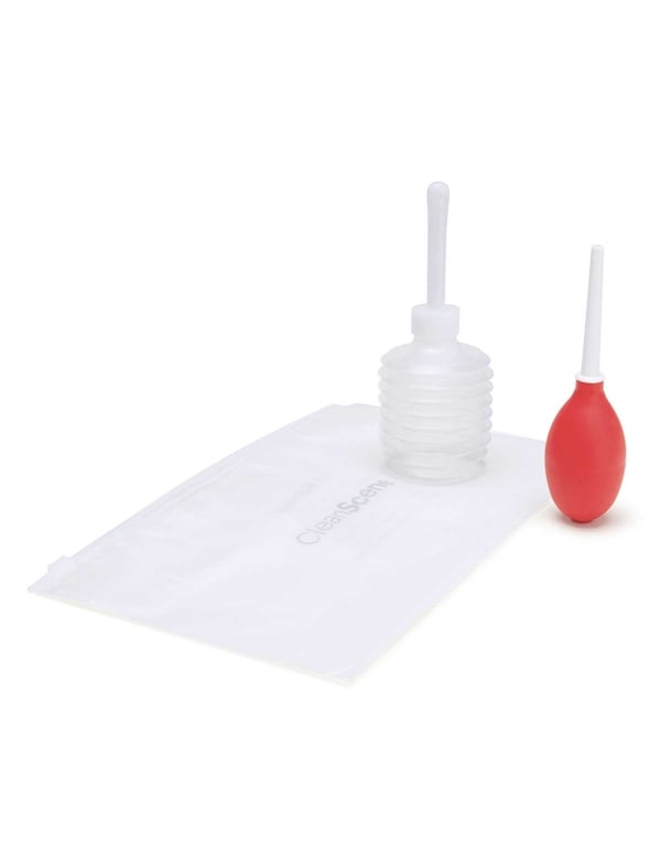 Cleanscene 4Pc Mini Travel Douche With One Way Valve ALT1 view Color: RD