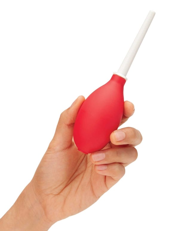Cleanscene 4Pc Mini Travel Douche With One Way Valve ALT2 view Color: RD
