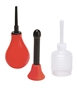 Additional RED view of product CLEANSCENE 5PC ANAL DOUCHE SET W/ CLASSIC & FLARED BASE TIP with color code RD