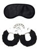 Additional BLACK view of product WHIPSMART CLASSIC BLACK FURRY CUFFS W/ EYE MASK with color code BK