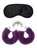 Additional PURPLE view of product WHIPSMART CLASSIC PURPLE FURRY CUFFS W/ EYE MASK with color code PR