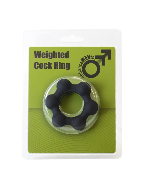 Enhancements - Weighted Cock Ring ALT2 view Color: BK
