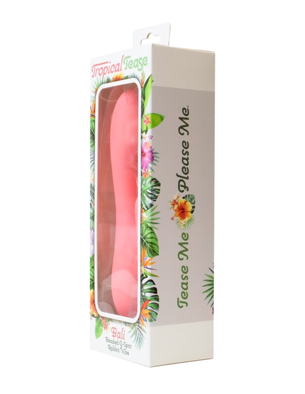 TROPICAL TEASE - BALI BEADED G-SPOT RABBIT VIBE ALT5 view Color: SLMN