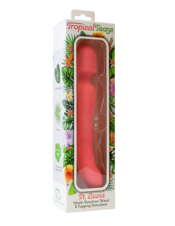 TROPICAL TEASE - ST LUCIA MULTI-FUNCTION WAND & TAPPING STIM ALT3 view Color: SLMN