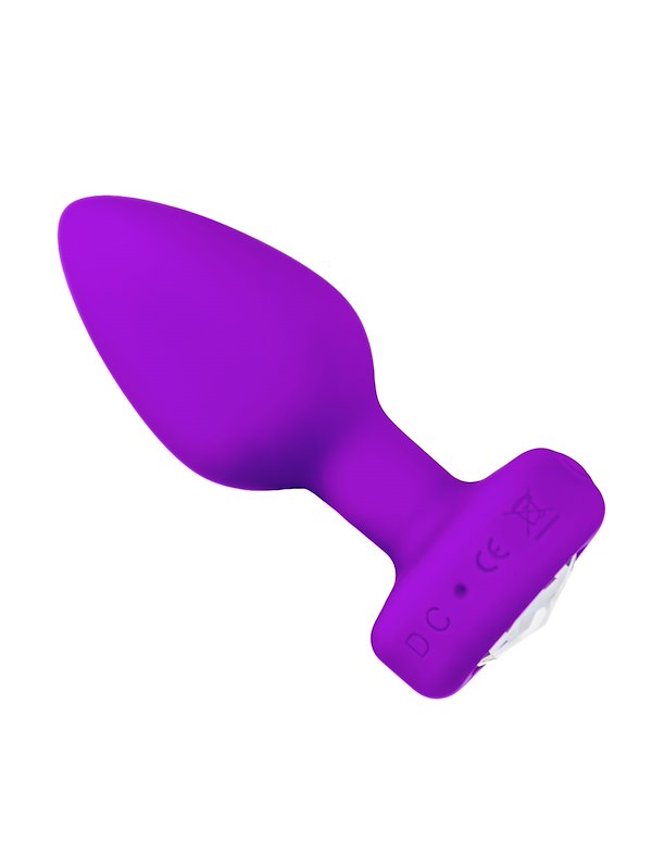 FEM GEM - VIBRATING PLUG WITH GEM BASE ALT4 view Color: PR