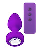 Additional PURPLE view of product FEM GEM - VIBRATING PLUG WITH GEM BASE with color code PR