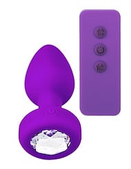 Alternate front view of FEM GEM - VIBRATING PLUG WITH GEM BASE