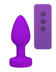 Alternate back view of FEM GEM - VIBRATING PLUG WITH GEM BASE