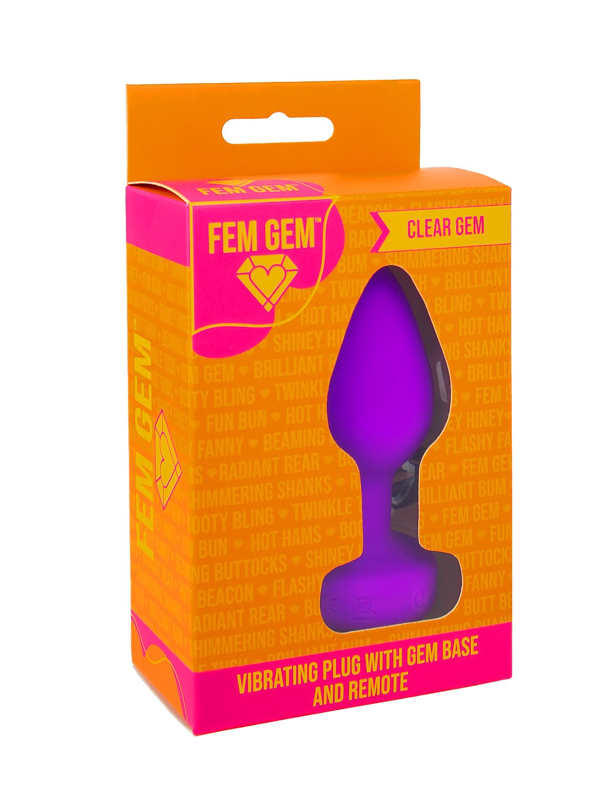gem vibrating butt plug FEM GEM - VIBRATING PLUG WITH GEM BASE - PB-26007-1-03285 main image 1