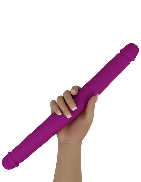 Play Together - Double The Pleasure Deluxe Vibrating Double Dong ALT4 view Color: PR
