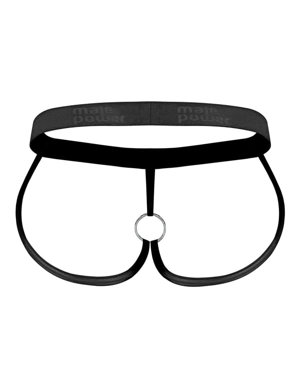 Metal Cock Ring Jock ALT1 view Color: BK