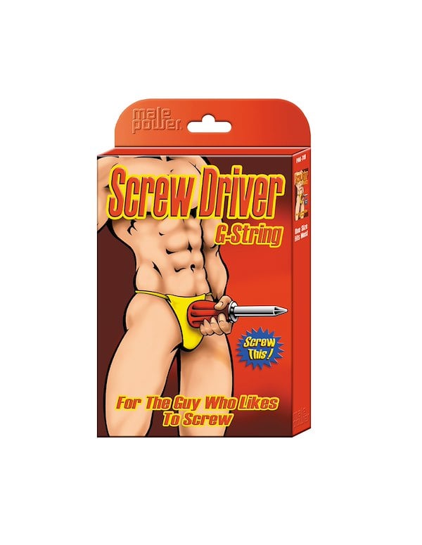 Funny Undies - Screwdriver G-String ALT2 view Color: RD