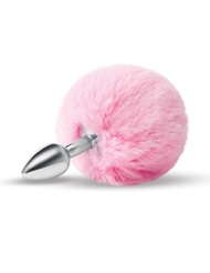 Alternate back view of WHIPSMART FURRY TALES METAL PLUG W/ PINK BUNNY TAIL