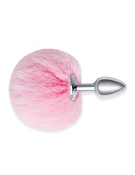 Alternate front view of WHIPSMART FURRY TALES METAL PLUG W/ PINK BUNNY TAIL