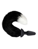 Additional BLACK view of product WHIPSMART FURRY TALES SILICONE REMOTE PLUG W/ BLACK FOX TAIL with color code BK