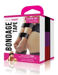 Alternate back view of WHIPSMART 3PK BONDAGE TAPE W/ BLINDFOLD