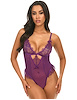 Additional IMPERIAL PURPLE view of product KATANA EYELASH LACE TEDDY with color code PR