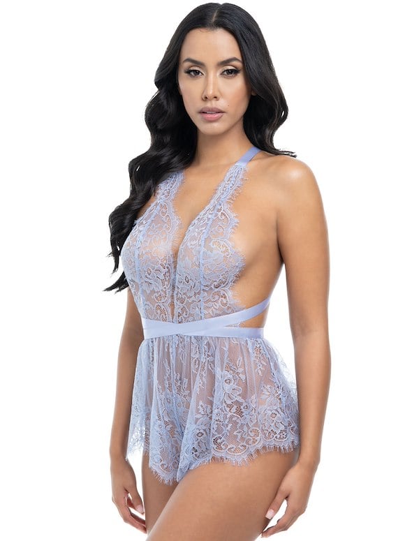 Brea Eyelash Lace Romper ALT2 view Color: LB