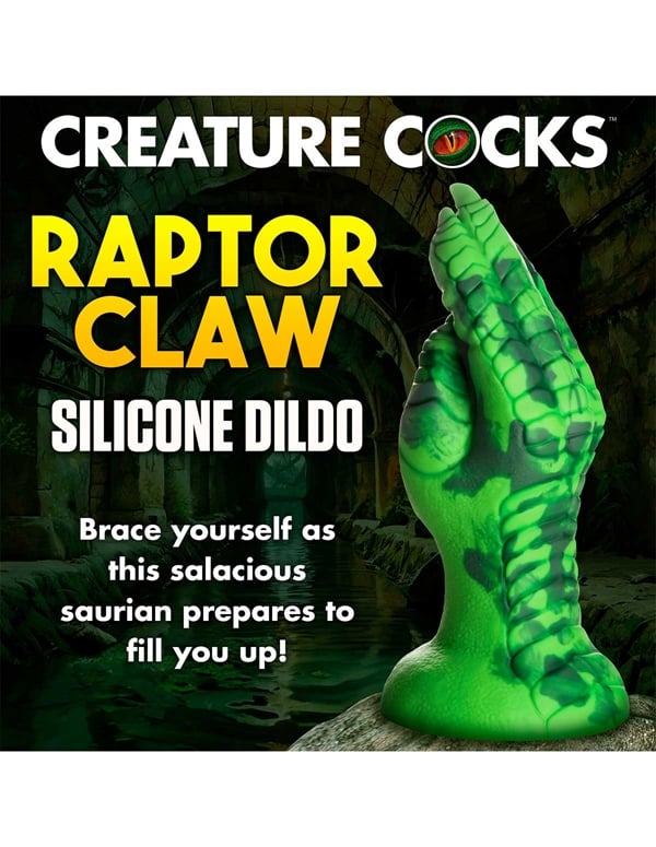 Creature Cocks Raptor Claw Fisting Silicone Dildo ALT13 view Color: GR