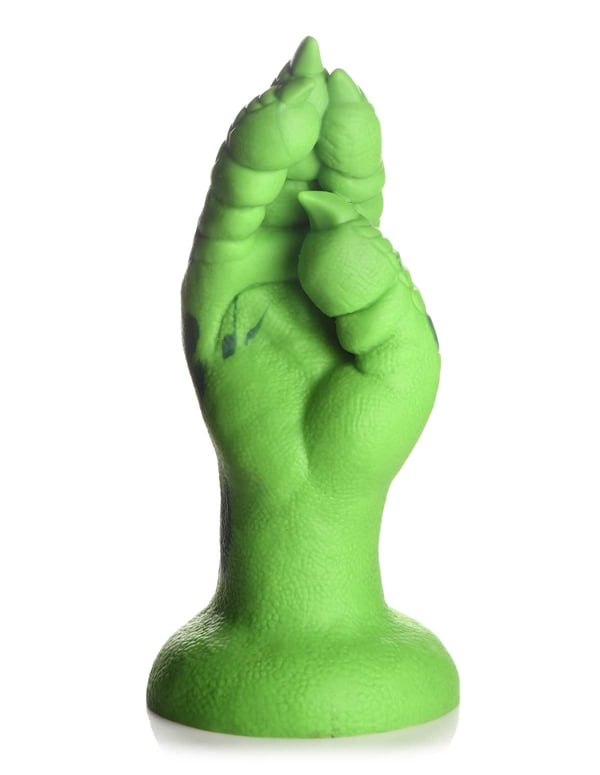Creature Cocks Raptor Claw Fisting Silicone Dildo ALT3 view Color: GR