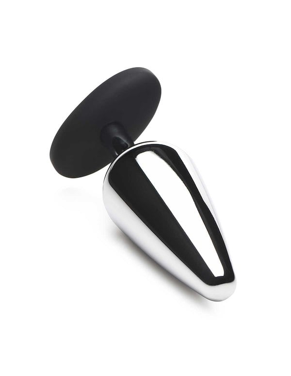 BUTT SLUT METAL & SILICONE BUTT PLUG ALT1 view Color: SBK