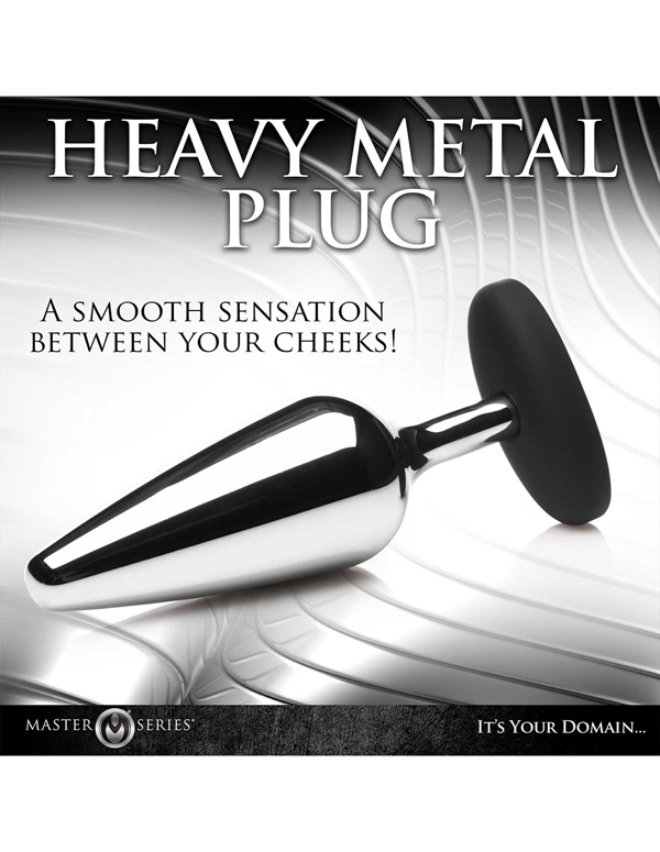 BUTT SLUT METAL & SILICONE BUTT PLUG ALT14 view Color: SBK