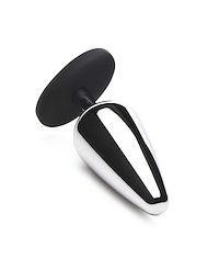 Alternate back view of BUTT SLUT METAL & SILICONE BUTT PLUG