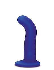 Front view of WHIPSMART 5.5 REMOTE CONTROL RECHARGEABLE DILDO IN BLUE