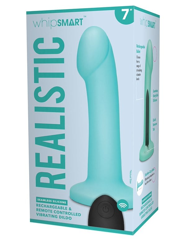 Whipsmart 7.5 Remote Control Rechargeable Dildo In Blue ALT1 view Color: BL