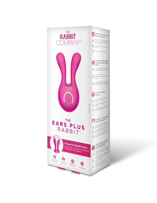The Rabbit Company The Ears Plus Rabbit Pink Vibrator ALT2 view Color: HP
