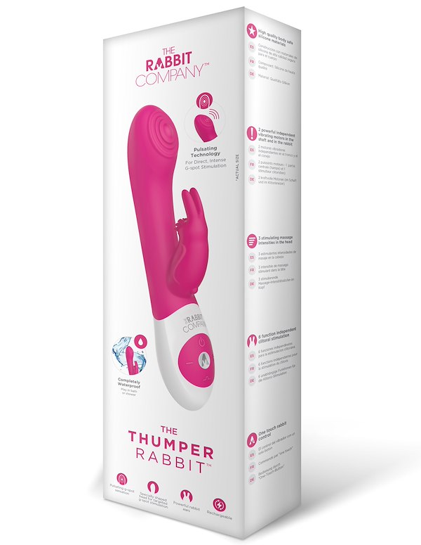 THE THUMPER RABBIT PINK PULSATING VIBRATOR ALT3 view Color: HP